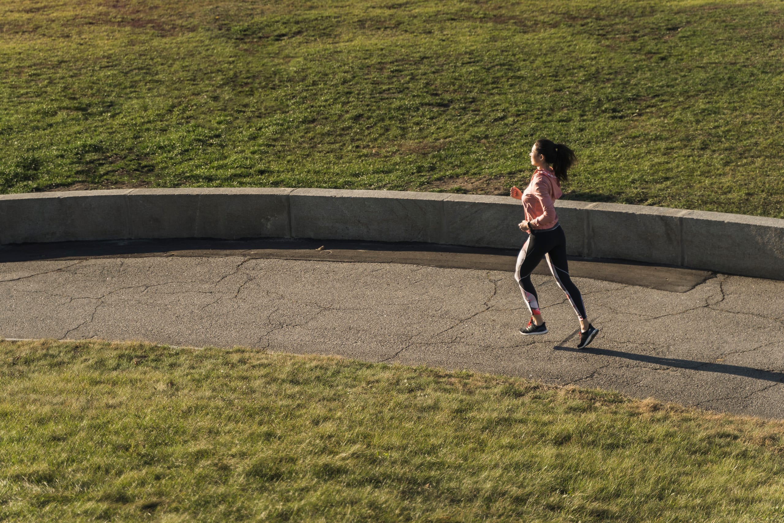 Landscaped jogging route
